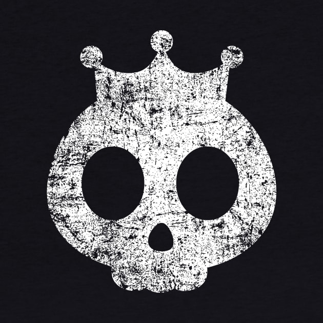 Cute Skull with Crown - Distressed by PsychicCat